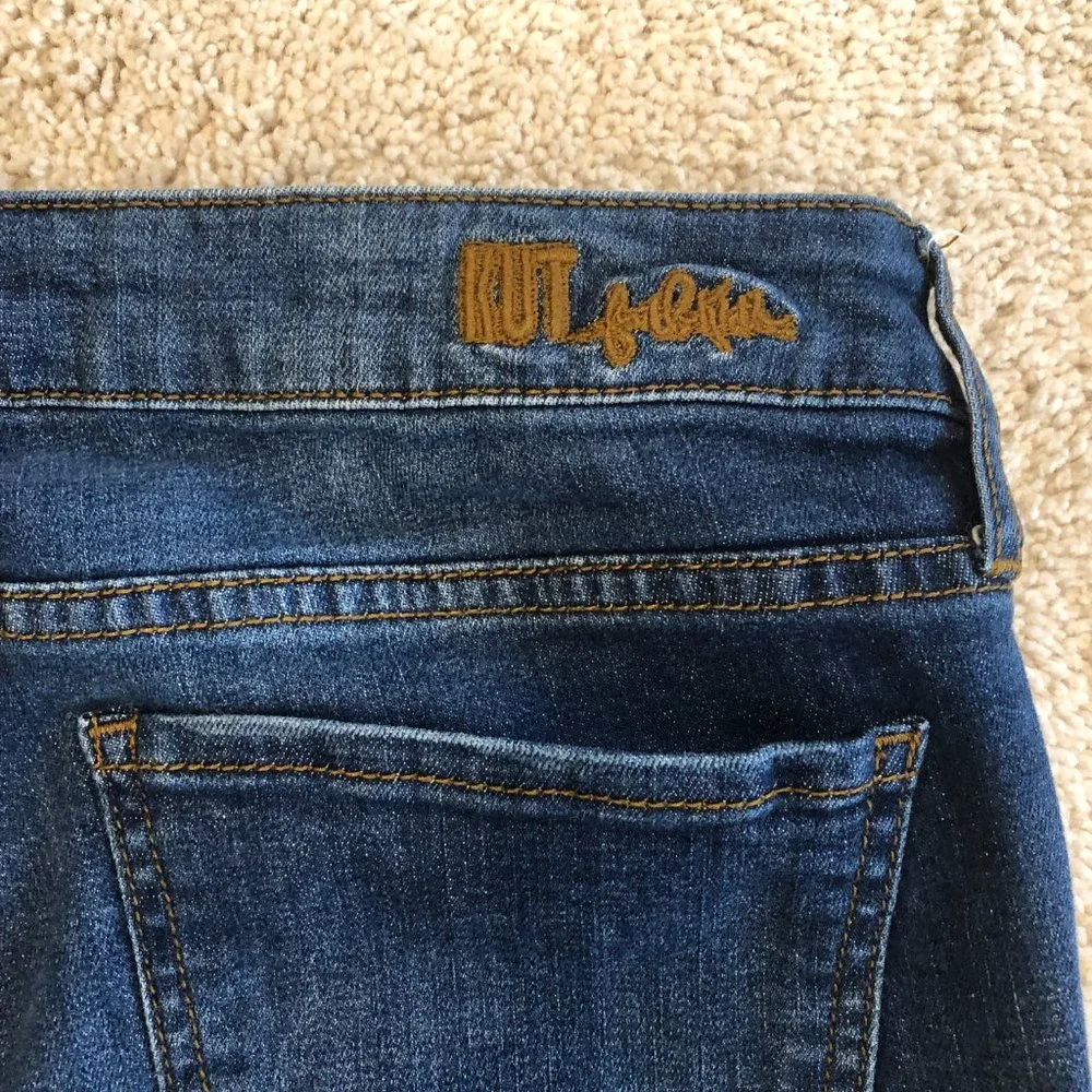 Kut From The Kloth Mid Rise Distressed Boyfriend Jeans Women's Pants - Picture 9 of 13